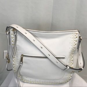 Cole Haan Optic White Hobo Leather Handbag